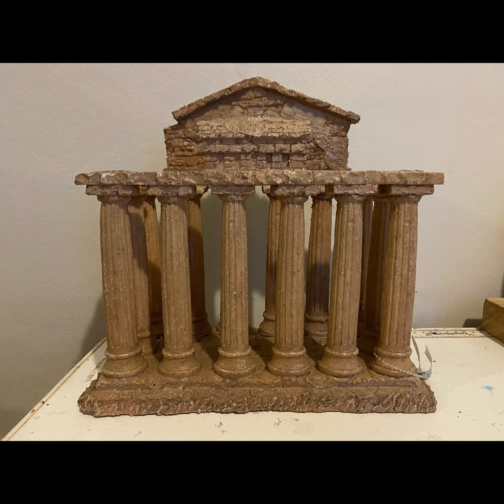 COPY - NWT - Greek temple ruin fish tank decor